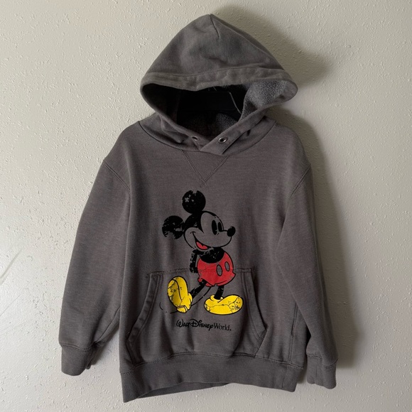 Disney Parks Walt Disney World Mickey Mouse Gray Hoodie Size XS - Picture 2 of 7